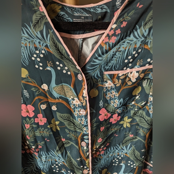 Rifle Paper Co. Summersalt Cloud 9 Emerald Peacock Pyjama Set / Size XS - Picture 8 of 8